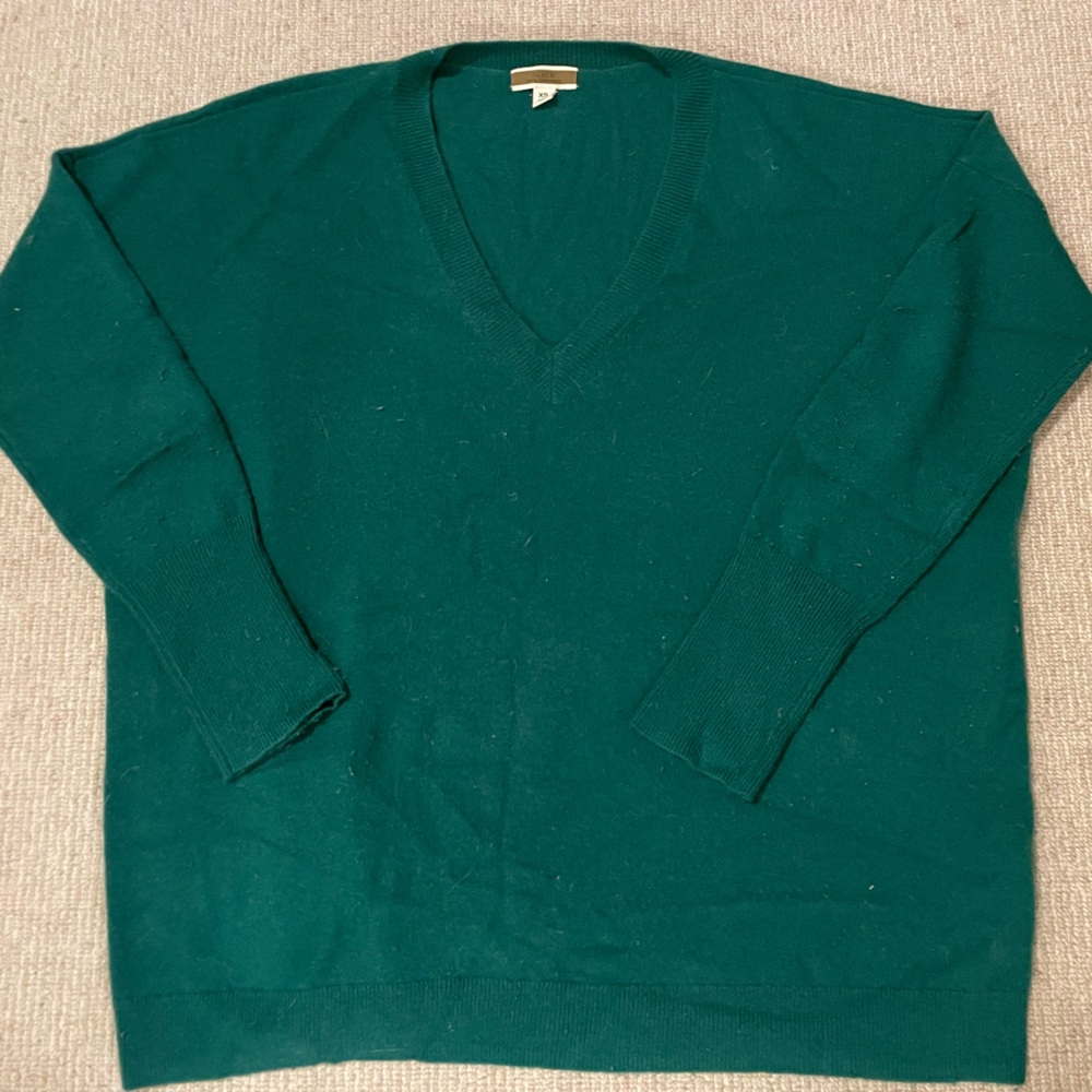 J.Crew Green Cashmere Sweater Size XS